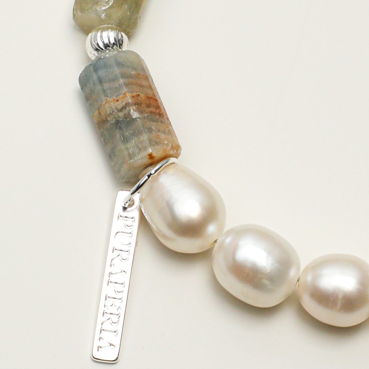 Long silver-plated 316L stainless steel engraving tag detail
